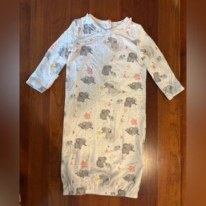 Angel Dear pink and white gown sleeper